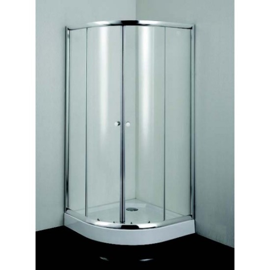 Душ кабина "СЕРИЯ B", овална, 90х90x190 см., хром