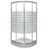 Душ кабина "СЕРИЯ B", овална, 90х90200 см.,с душ корито, хром
