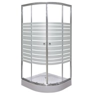 Душ кабина "СЕРИЯ B", овална, 90х90200 см.,с душ корито, хром