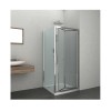 Душ кабина "ELITE", правоъгълна, хром, със сгъваема врата