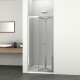 Преграден душ параван със сгъваема врата "ELITE", хром