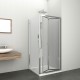 Преграден душ параван със сгъваема врата "ELITE", хром