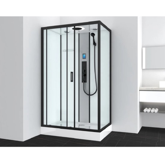 Хидромасажна душ кабина "BOSTON BLACK", 90x120x215 см.
