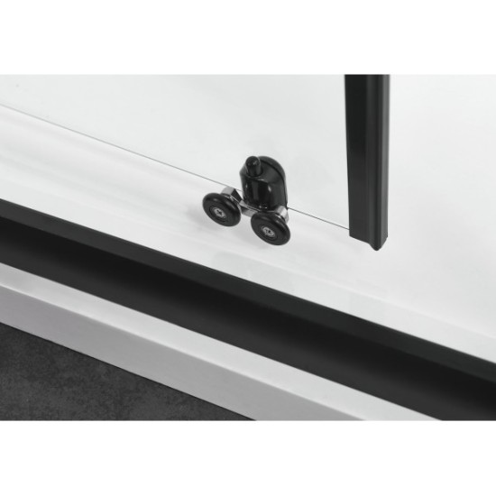 Преграден душ параван с плъзгаща врата "ELITE BLACK", в черно