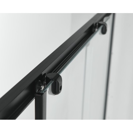 Преграден душ параван с плъзгаща врата "ELITE BLACK", в черно