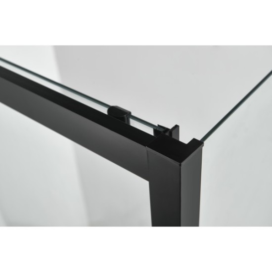 Преграден душ параван с плъзгаща врата "ELITE BLACK", в черно