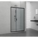 Преграден душ параван с плъзгаща врата "ELITE BLACK", в черно
