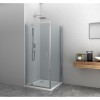 Душ кабина "ELITE", правоъгълна, хром, с отваряема врата