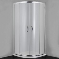 Душ кабина "СЕРИЯ M", овална, 80-90x190 см., мат стъкло, хром