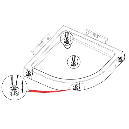 Овално акрилно душ корито "BORA 2", 80-90 см.