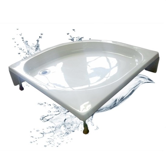 Овално акрилно душ корито "SILBA SET", 80-90 см.