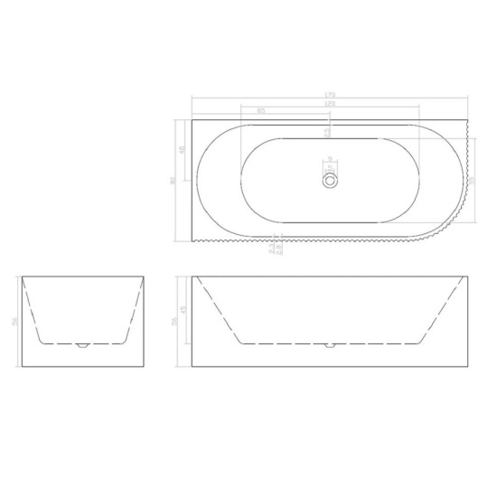 СВОБОДНОСТОЯЩА ВАНА BALI ЛЯВА, В БЯЛО G9038 СВОБОДНОСТОЯЩА ВАНА BALI ЛЯВА, В БЯЛО G9038