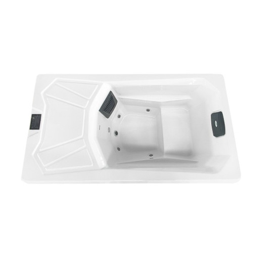 ICE BAD WHITE Ледена вана  и уелнес джакузи  с покривало + стъпала 210x110x80 см ICE30