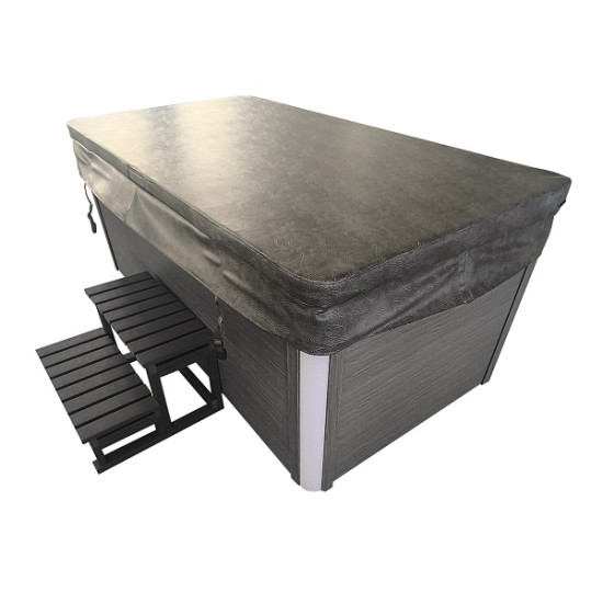 ICE BAD WHITE Ледена вана  и уелнес джакузи  с покривало + стъпала 210x110x80 см ICE30