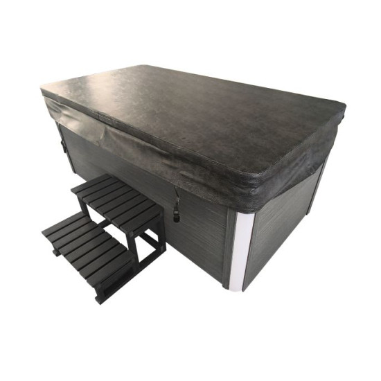 ICE BAD WHITE Ледена вана  и уелнес джакузи  с покривало + стъпала 210x110x80 см ICE30