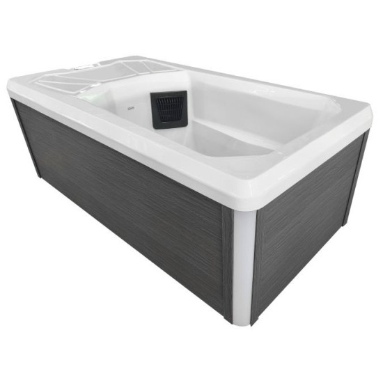 ICE BAD WHITE Ледена вана  и уелнес джакузи  с покривало + стъпала 210x110x80 см ICE30
