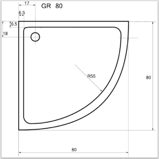 Овално акрилно душ корито "ZEUS", 80-100 см.