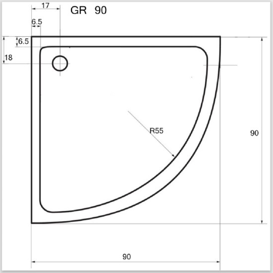 Овално акрилно душ корито "ZEUS", 80-100 см.