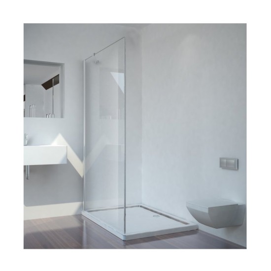 Стационарен параван за баня "SMARTFLEX", хром, 50-120х195 см.