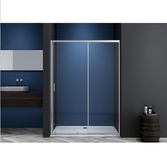 Преграден регулируем душ параван с плъзгаща врата "ELITE R", хром, 100-180х190 см.