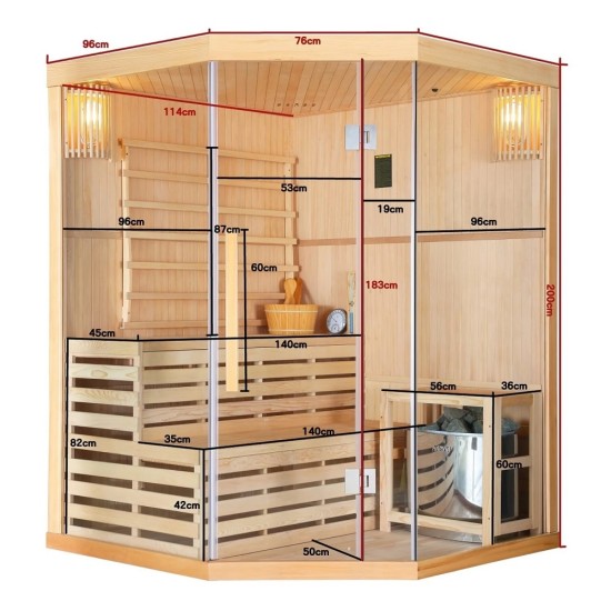 Финландска сауна "TALLINN", за трима