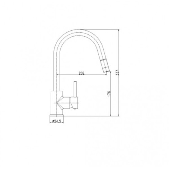 Смесител "SANOTREND", за мивка, хром