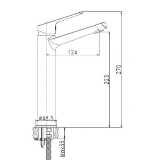 Смесител "SANOSOHO", за мивка, черен мат