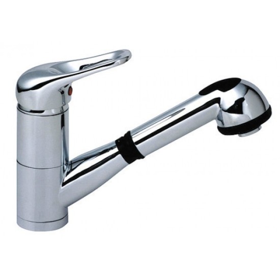 Смесител "SANOREKORD ", за мивка, хром, с изтеглящ се чучур