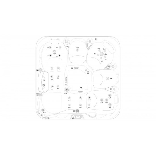 Външно джакузи "TAHITI", 200x200x88 см. Външно джакузи "TAHITI", 200x200x88 см.