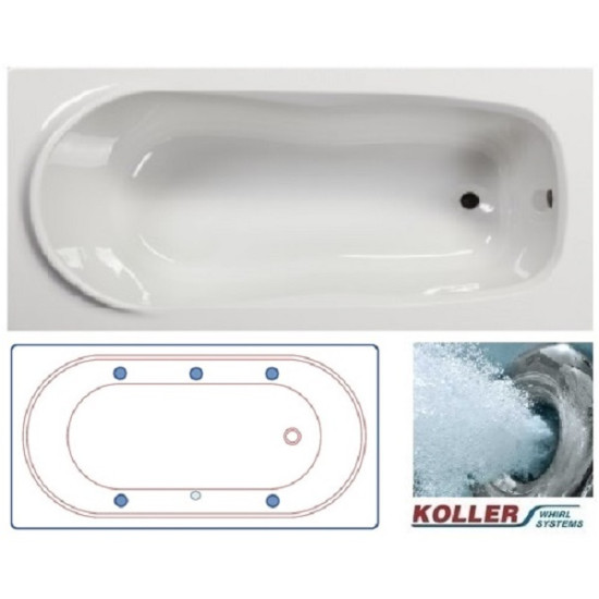 Хидромасажна вана Alba Power 1, 140х70х61см, комплект