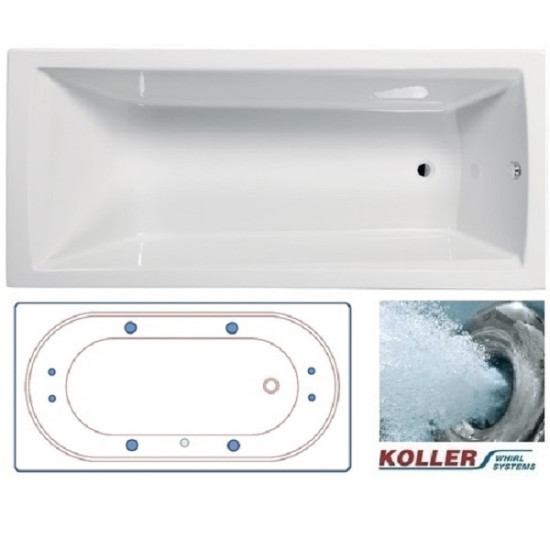 Хидромасажна вана Gala 170 Future, 170х75х61см, комплект