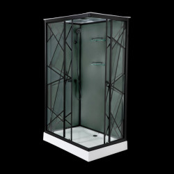 Затворена душ кабина с таван  "DECO BLACK 2" 80x120x215 см. TM3008